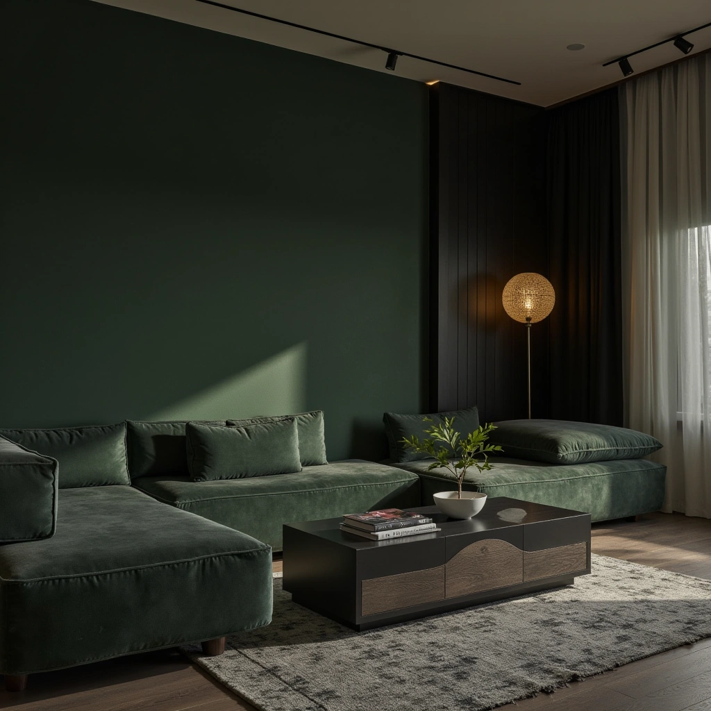 Moody and Mysterious: Dark Green and Black