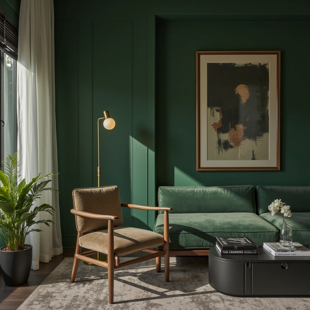 A Touch of Glamour: Dark Green and Gold