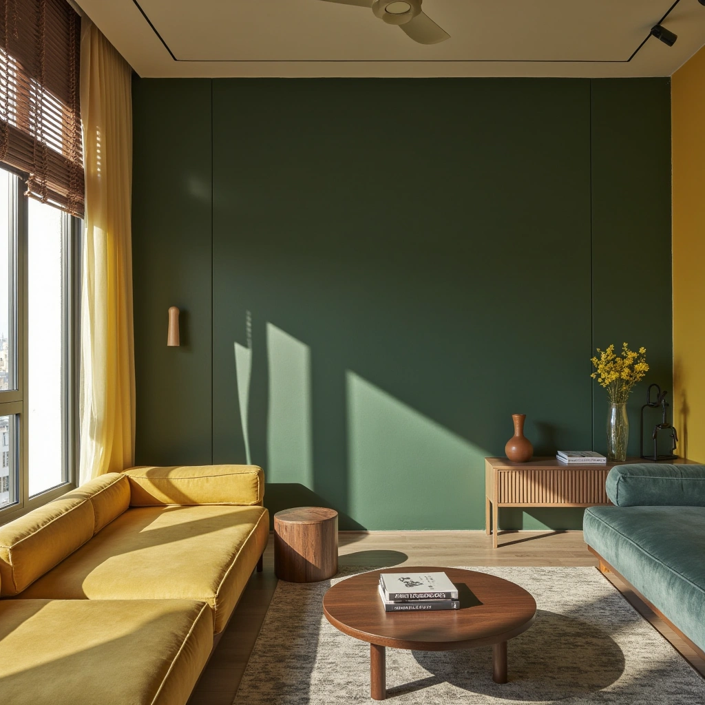 Playful and Whimsical: Dark Green and Yellow