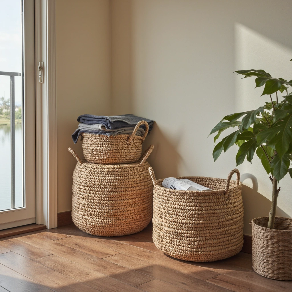 Use Baskets for Storage and Decor