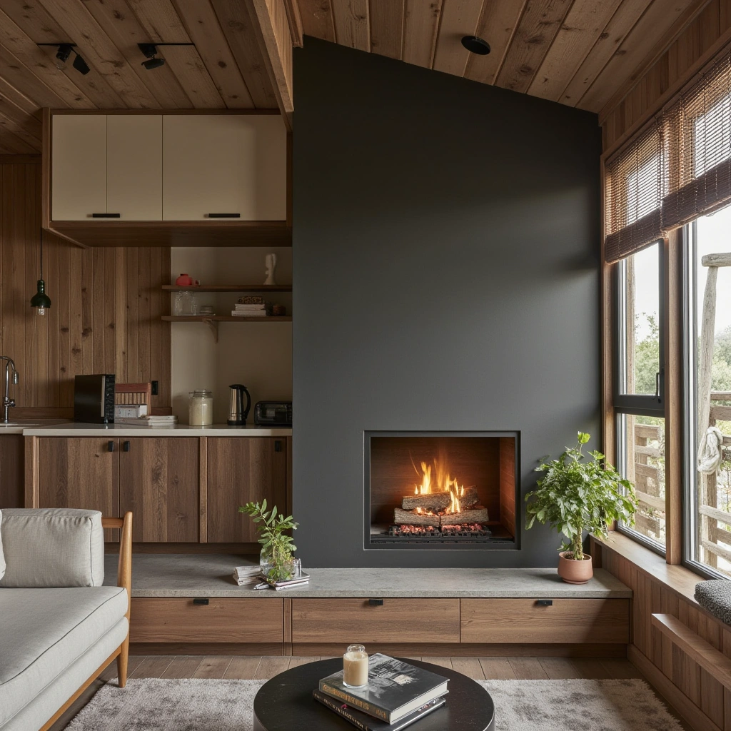 16. Cozy Fireplace