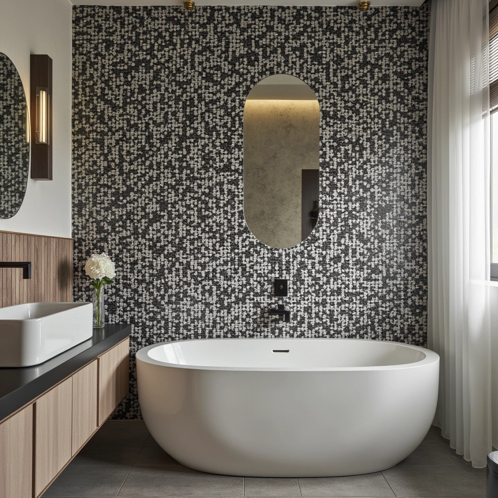 9. Black and White Mosaic