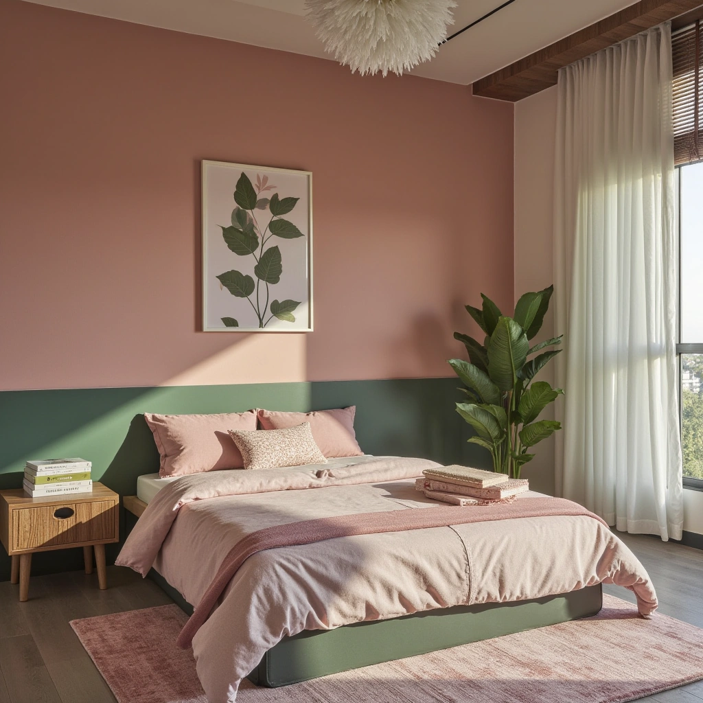 5. Pink and Green Harmony