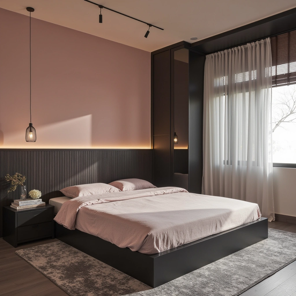 7. Pink and Black Contrast