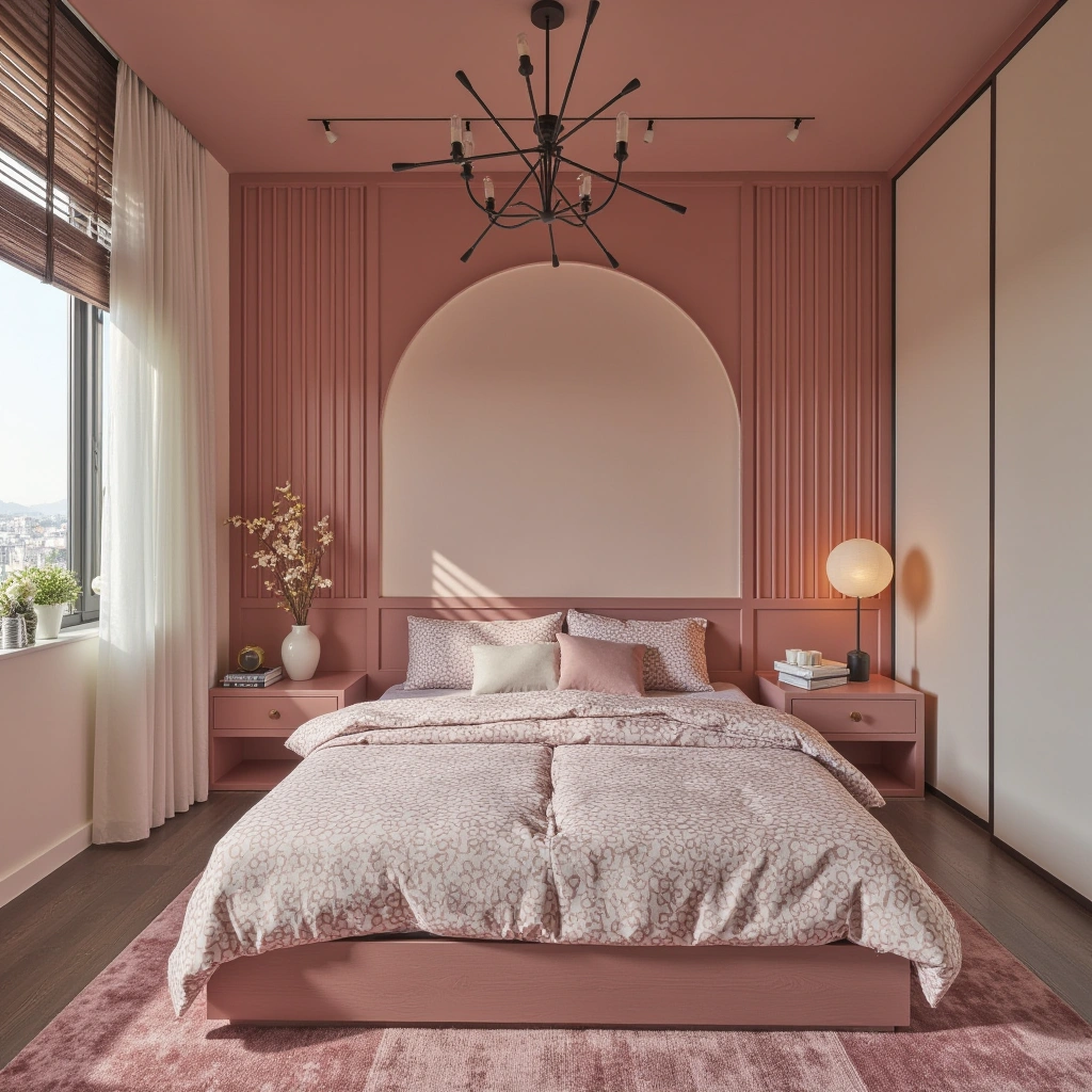 13. Japandi Pink and Bold Patterns