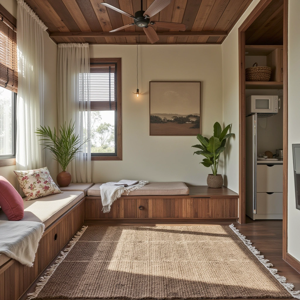 13. Layered Rugs for Comfort