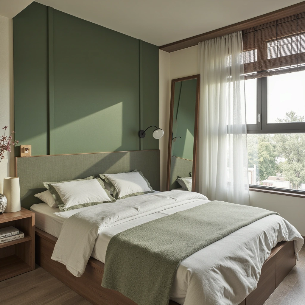 9. Green and White Minimalism