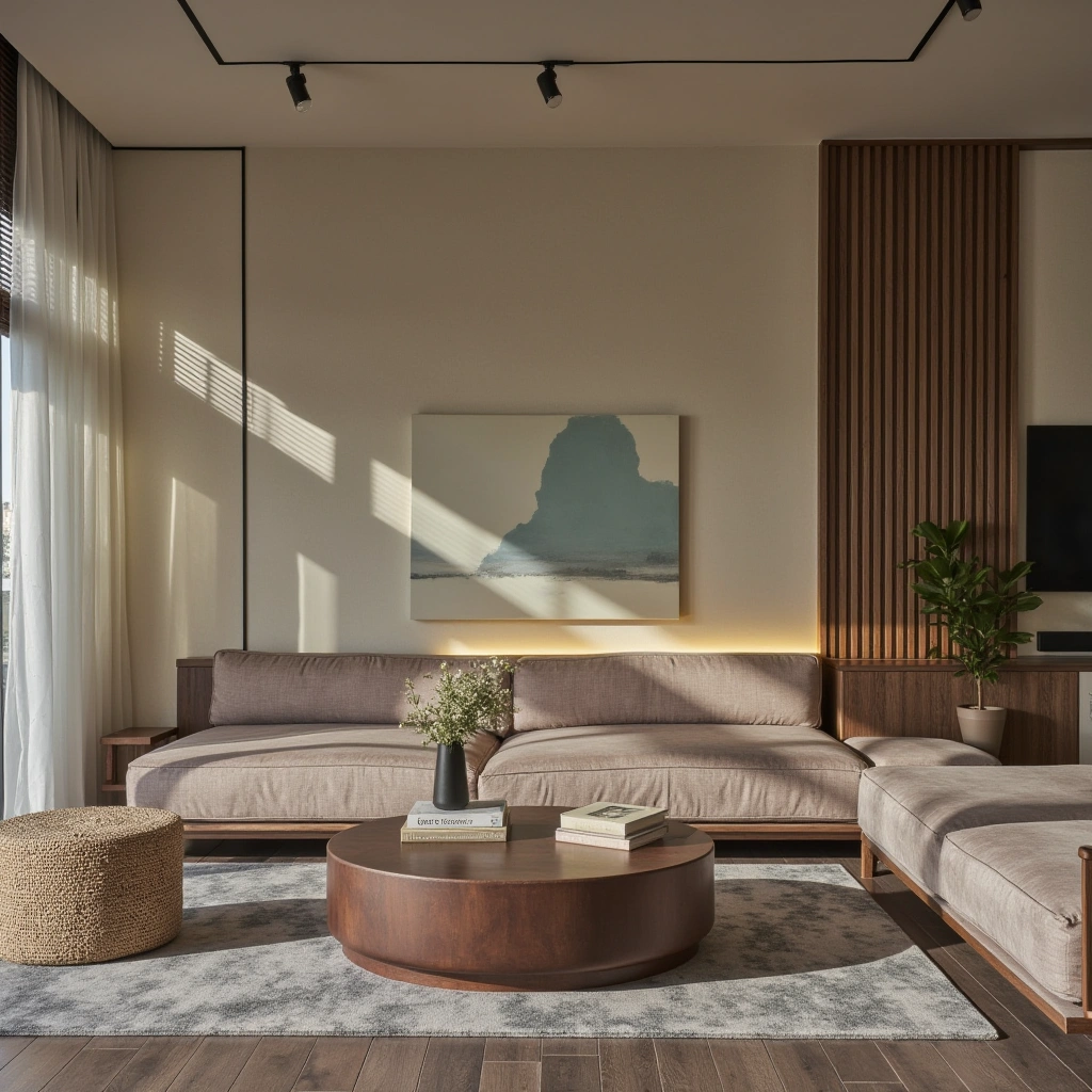 Idea 1: Wabi-Sabi Inspired Living Room